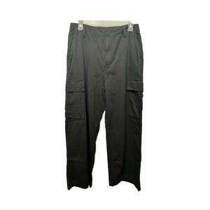 NWT! GAP Black Wide-Leg Twill Cargo Pants - Size 6 Petite
